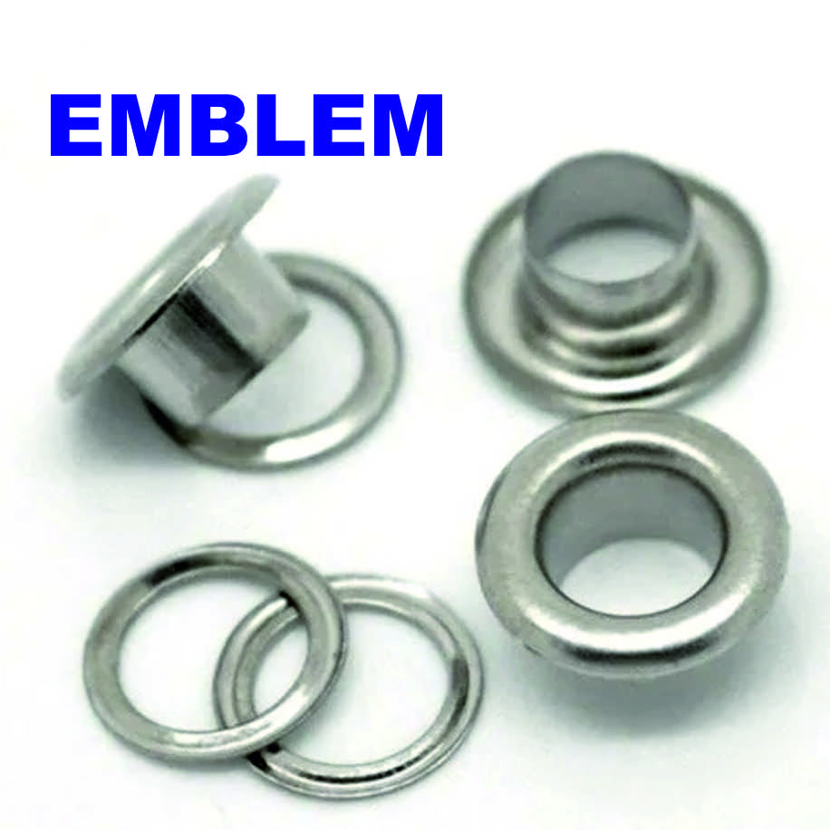 EMBLEM OLLAO METAL 11mm CROMADO 500 PARES