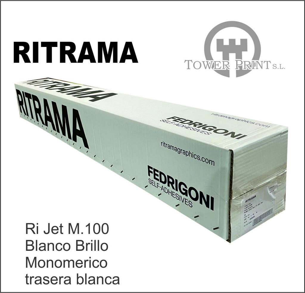 RI.JET 100 BLANCO BRILLO ADH. PERMANENTE 05049 137x50,BOBINA.