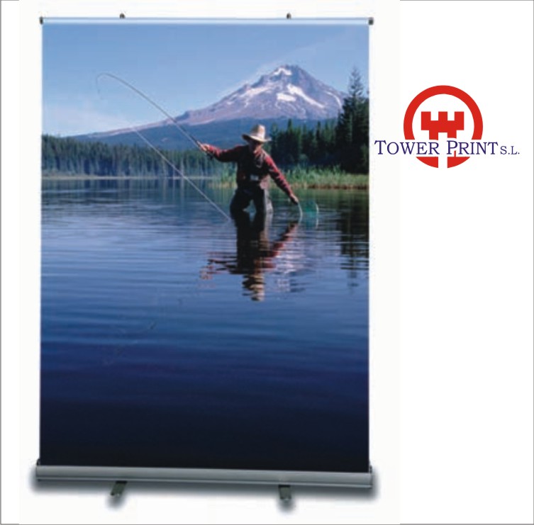 PET DISPLAY ROLL UP OPACO SOLV. ES-BANR120  250My SATIN 1.27X50.