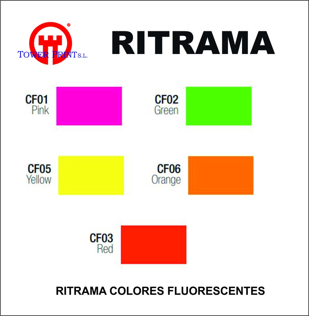 VINILO FLUORESCENTE RITRAMA CF03 ROJO 01442 122,ml