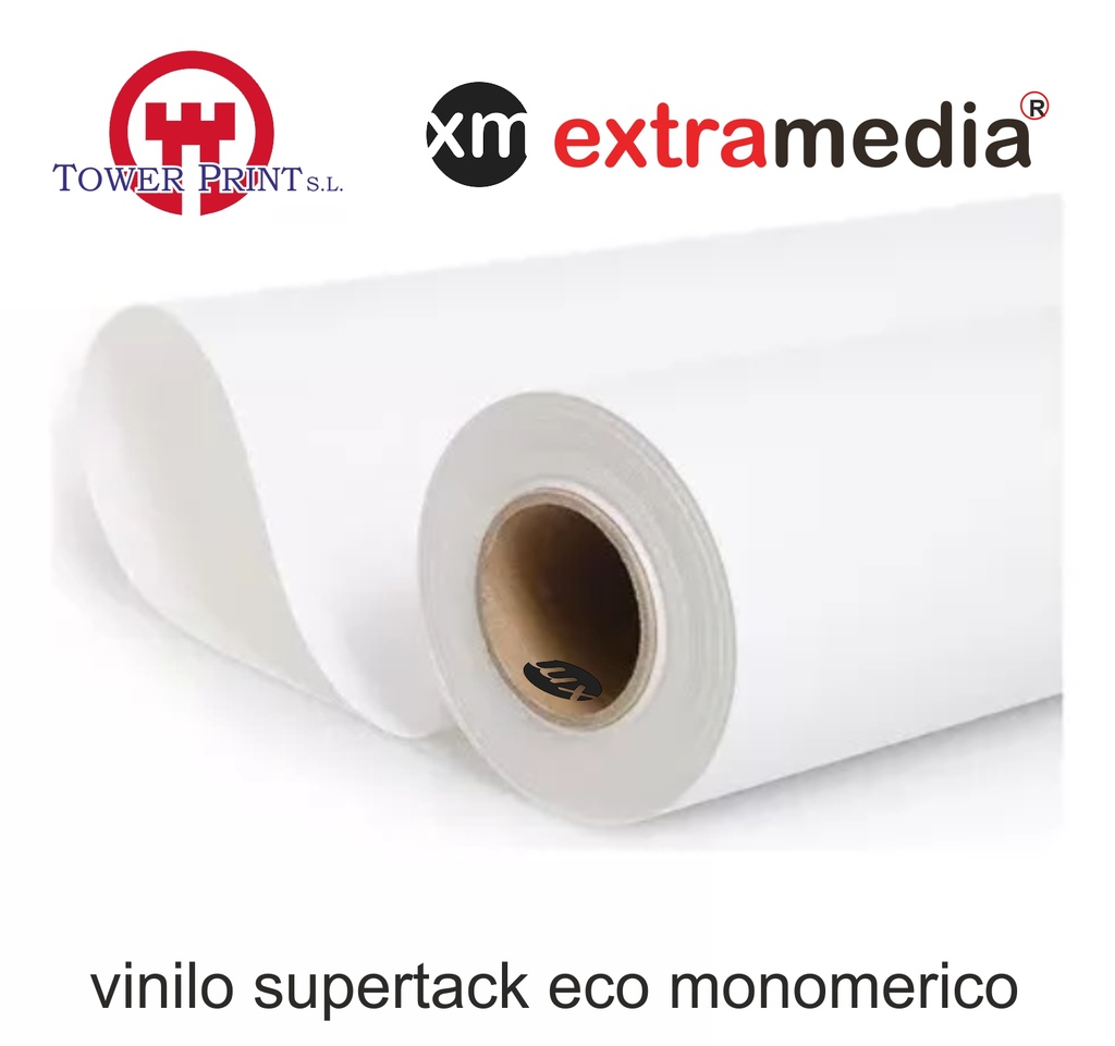 EXTRA MEDIA VINILO SUPERTACK ECO MONOMERICO BCO. MATE MULTIPRINT 1.06X50