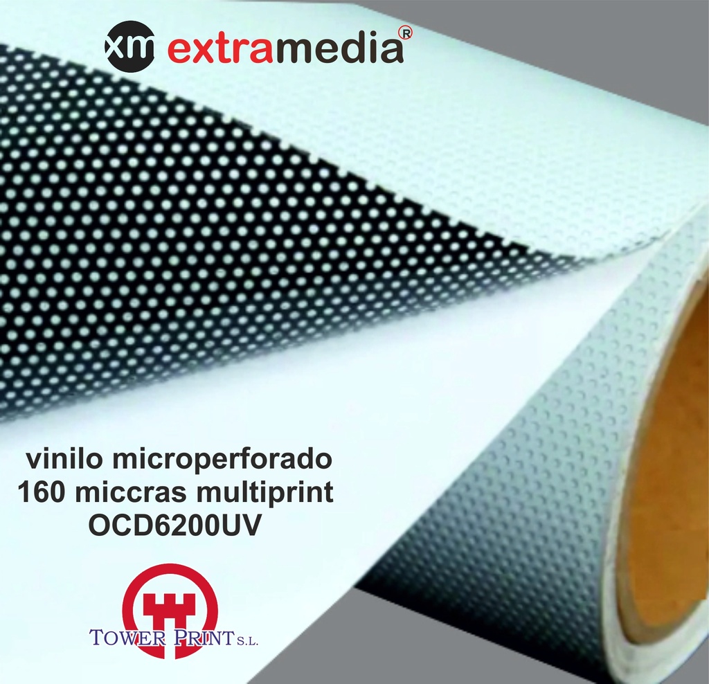 EXTRA MEDIA VINILO MICROPERFORADO 160My. MULTIPRINT 1.07X50