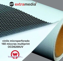 [EXTRA6200UV60] EXTRA MEDIA VINILO MICROPERFORADO 160My. MULTIPRINT 1.52X50